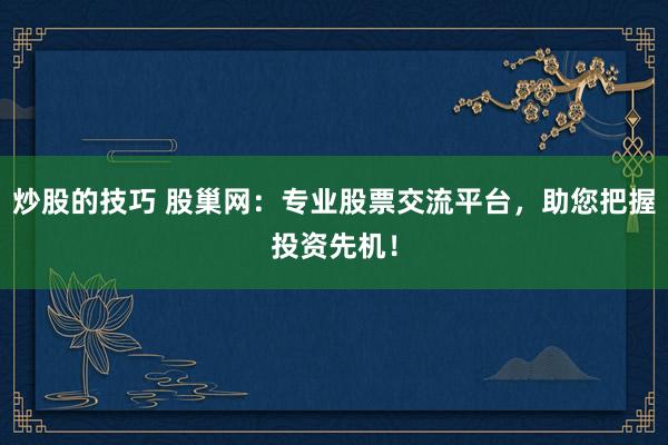 炒股的技巧 股巢网：专业股票交流平台，助您把握投资先机！
