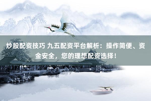 炒股配资技巧 九五配资平台解析：操作简便、资金安全，您的理想配资选择！