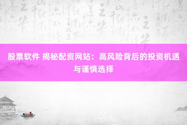 股票软件 揭秘配资网站：高风险背后的投资机遇与谨慎选择