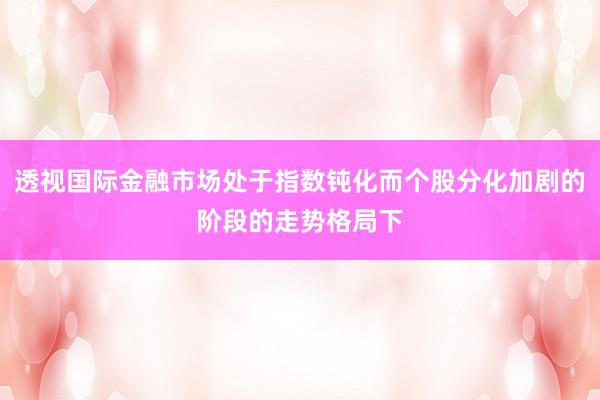 透视国际金融市场处于指数钝化而个股分化加剧的阶段的走势格局下