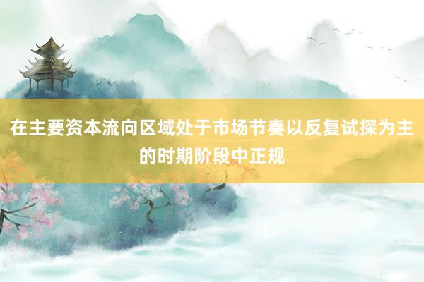 在主要资本流向区域处于市场节奏以反复试探为主的时期阶段中正规