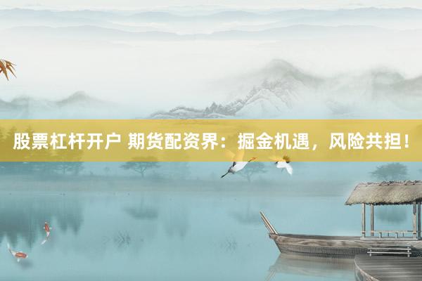 股票杠杆开户 期货配资界:掘金机遇,风险共担!